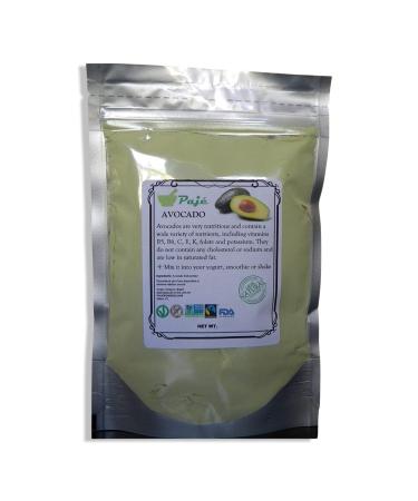 100% Organic Natural Avocado Powder| Extracted in Brazil | Rich in Nutrients, Vitamins, & Antioxidants | Ideal for Smoothies, Yogurt or Milkshake - Vegan & NON GMO (4 oz, 1 LB, 2 LB, 4 LB) (1 LB)