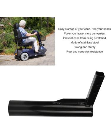 Walking Stick Bracket Cane Holder Stainless Steel Walking Stick Storage Holder Attachment for Walker Rollator Wheelchair Mobility Scooter Black Easy Installation - Buy Online on GoSupps.com