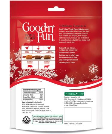 Good N Fun Triple Flavored Rawhide Kabobs for Dogs - Delicious & Nutritious Chews - Buy Online on GoSupps.com