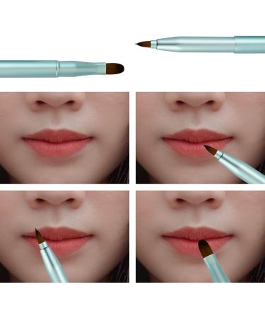 Retractable Dual End Lip Brush with Cap - Portable Lipstick & Concealer Brush for Makeup Contours - Perfect Christmas Gift (Purple) - Buy Online on GoSupps.com