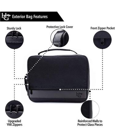 Herb Guard Extra Large Smell Proof Case with Combination Lock - Holds 5 oz Herbs, Premium YKK Zippers, Smell Proof Jar & Tray - XL Black - Buy Online on GoSupps.com