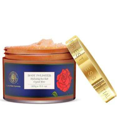 Forest Essentials Hydrating Sea Salt Crystal Rose Body Polisher 300g - Buy Online on GoSupps.com