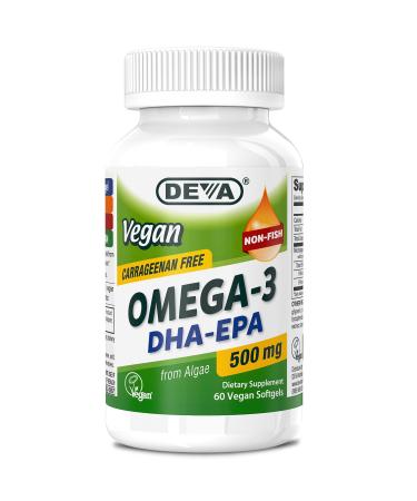 Deva Vegan Omega-3 DHA-EPA 500 mg 60 Vegan Softgels