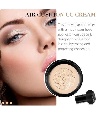 Byandbyair Makeup Indicativet Mushroom Head Air Cushion CC Cream 2024 New Mushroom Head Air Cushion CC Cream Waterproof Oil Control Moisturizing Face Concealer Cream Foundation (Natural 75mm) Natural 50 g (Pack of 2) - Buy Online on GoSupps.com
