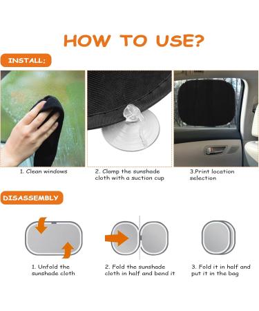Rseuphiee 2-Piece Baby Car Sun Protection with UV Shield - 44x38cm Visor & Suction Cups | Ideal for Kids & Infants - Buy Online on GoSupps.com