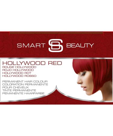Buy Hollywood Red Permanent Hair Color - Anti-Hair Breakage & Vegan - 100% Gray Coverage - Smart Beauty 125ml - Bright Red for All Hair Types - Buy Online on GoSupps.com