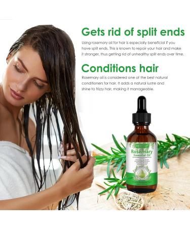 Rosemary Hair Oil for Hair Growth and Skin Care Hair Strengthening Oil for Fuller Healthier Hair Anti Hair Loss and Nourishes Scalp for Hair Growth Repair | 60 ml - Buy Online on GoSupps.com