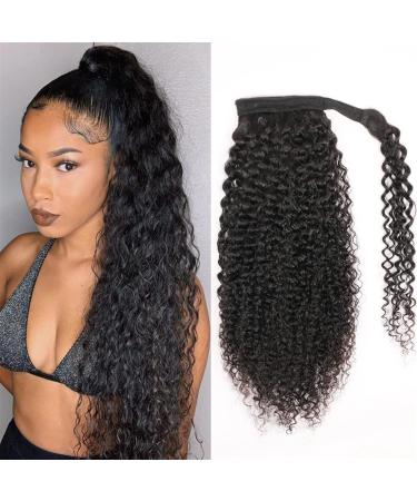 Ponytail Extension 12-26" Kinky Curly Ponytail Human Hair Ponytail for Black Women Curly Wrap Around Ponytail Hair Piece Clip In Human Hair Extension Natural Black Ponytail Hair Extension(22inches 100 22inches 100g Kinky Curly - Buy Online on GoSupps.com