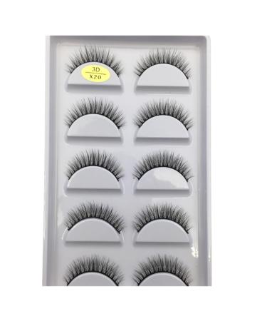 UAMOU 10/50 Boxes 37 Style 5 Pairs Natural 3D False Eyelashes Makeup Fake Eye Lashes Faux Cils Make Up Beauty Maquillaje Cheerfully (Color : 5Pairs X20 Size : 20 Boxes 100Pairs)