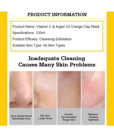 AICHUN BEAUTY Orange Clay Vitamin C Argan Oil Cleanser - Exfoliating Anti-Freckle & Anti-Oxidation | 120ml/4.06fl.oz - International Shipping Available - Buy Online on GoSupps.com