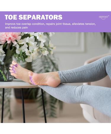 Toe Separators for Women - Silicone Pedicure Spacers & Gel Toe Spreaders for Nail Polish & Toenail Painting (2 Pairs - Buy Online on GoSupps.com