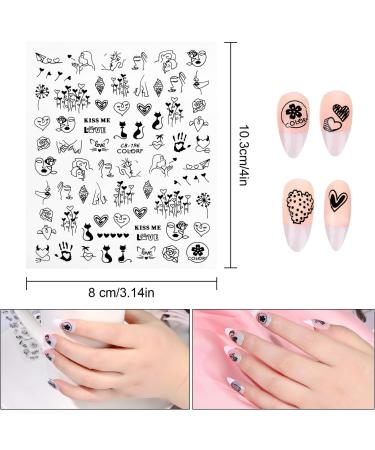 Nail Decoration DIY Black Rose Manicure Nail Art Decals Nail Stickers Nail Art Supplies - Buy Online on GoSupps.com
