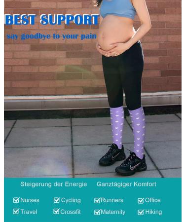 Blongw Men s Compression Stockings - 6 Pairs Knee Support Socks for Sports Travel & Flight | L-XL Assorted - Buy Online on GoSupps.com