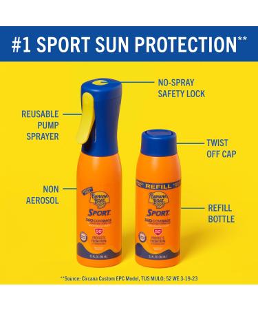 Banana Boat Sport 360 Sunscreen Mist Refill SPF 50+ | Non-Aerosol Spray Sunscreen Oxybenzone Free 5.5oz | International Shipping Available - Buy Online on GoSupps.com