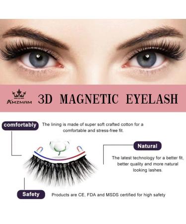 Buy Premium 3D Magnetic Lashes with Eyeliner - Reusable Natural Look Eyelash Kit | 2 Pairs with Tweezers - NATURA B0BJ35LSR7 - Buy Online on GoSupps.com