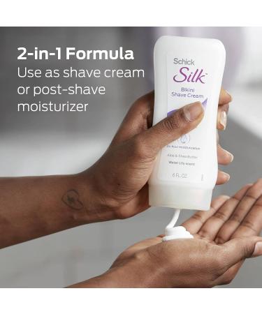 Schick Silk Bikini Shave Cream - Intimate Shaving Cream for Women, 2 Pack (6oz Each) - Buy Online on GoSupps.com
