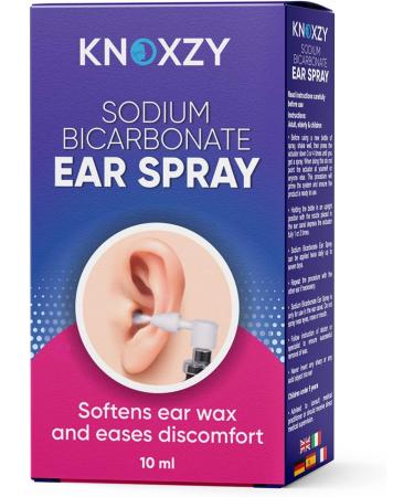 Knoxzy Sodium Bicarbonate Ear Spray - Ear Wax Remover for Clogged Ear Relief - 10ml - Buy Online on GoSupps.com