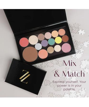 PUZZLE Magnetic Makeup Palette | Travel-Friendly Refillable & Eco-Friendly Storage for Eyeshadow Blush Bronzer & Highlighter - Black (Small - Buy Online on GoSupps.com