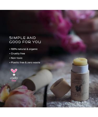 Farmstead Apothecary Organic Boysenberry Vanilla Lip Balm - 100% Natural with Beeswax, Shea Butter, & Coconut Oil (0.2oz, Pack of 2) - Buy Online on GoSupps.com