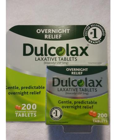 Dulcolax Tablets 200 Count - Fast Constipation Relief - Pack of 1 - Buy Online on GoSupps.com