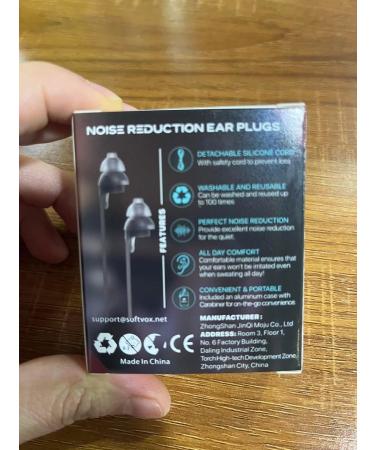 NAIICUTE Noise Protection Earplugs - Reusable Soft Silicone Perfect for DIYers & Professionals | 2 Pairs Black - Buy Online on GoSupps.com