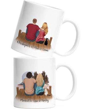 Personalized Kiddle Design Couple Cat Cup - Perfect Gift for Cat Lovers & Cat Owners - Buy Online on GoSupps.com
