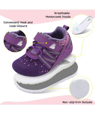JOINFREE Baby Sneakers Toddler Shoes | Soft Anti-Slip Sole | Breathable Athletic Running Shoes | 6-12 Months | Purple - Buy Online on GoSupps.com