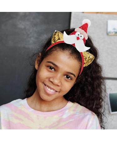 WOFASHPURET Christmas Headband Sequin Santa Claus Headband Christmas Party Costume Headbands Novelty Ear Hair Hoop Holiday Party Favor - Buy Online on GoSupps.com