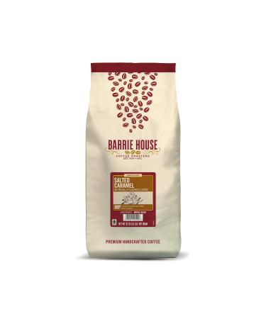 Barrie House Salted Caramel Flavored Whole Bean Coffee | Luscious and Buttery | Fair Trade Certified | 2 lb Bag | 100% Arabica Coffee Beans Salted Caramel 2 Pound (Pack of 1)