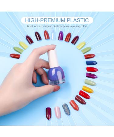 100 PCS Clear Fan-shaped Nail Swatch Sticks with Ring Holder - Nail Art Display for Polish and DIY - Buy Online on GoSupps.com