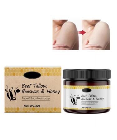 Crsetmyth Tallow Balm Creme for Skin Care 59 G Honey Balsam Beef Tallow Creme Rindertalg Creme Tallow Balm for the body Rindertalg Creme for skin care Moisture Cream for face and
