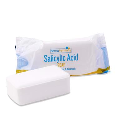 2% Salicylic Acid Natural Soap for Acne by DermaHarmony (4 oz Bar) 4 Ounce (Pack of 1)