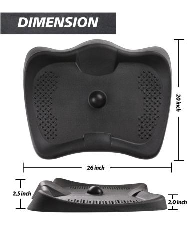 DailyLife Standing Mat for Standing Desk with Massage Ball - Anti Fatigue Comfort Mat for Office/Home - Cushiony & Durable Black Floor Mat - Buy Online on GoSupps.com