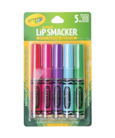 Lip Smacker Crayola Liquid Lip Gloss Best Flavor Forever  5 Pack 0.09 fl oz (2.8 ml) Each