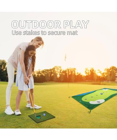 Battle Royale Golf Chipping Game Mat with 20 Grip Balls 57"31.5" Velcro Golf Hitting Mat  Casual Golf Games for Adults Indoor Outdoor Ideal Gift for Men Kid Play in Home Backyard Office - Buy Online on GoSupps.com