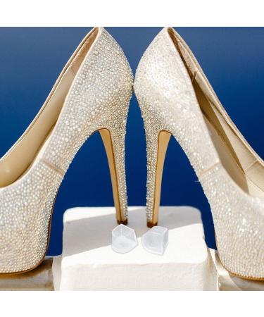 High Heel Protectors Heel Stoppers Covers Anti Slip Latin Stiletto Dancing Covers High Heel Silicone Protectors Shoe Care Kit 2.1*2.3*2.0*1.7cm - Buy Online on GoSupps.com