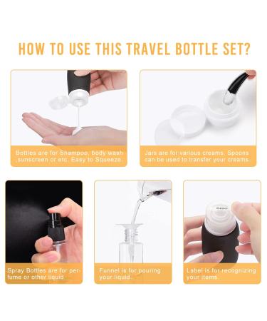 Morfone 13 Pack Leakproof Travel Bottles | TSA Approved Silicone Containers for Toiletries | Squeezable & Refillable 2oz 3oz | BPA Free - Buy Online on GoSupps.com