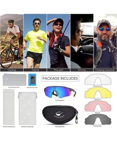 Cycling Glasses TR90 Unbreakable Frame Polarized Anti-UV400 Sports Sunglasses - Medium Size - Buy Online on GoSupps.com