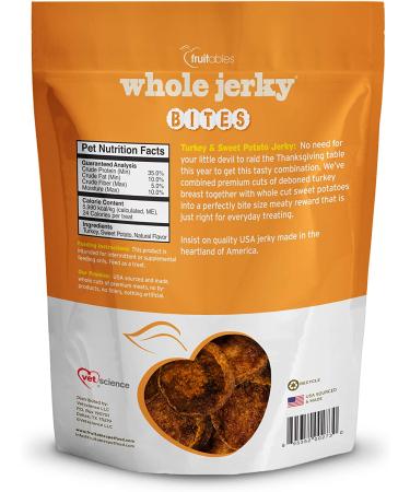Fruitables Whole Jerky Dog Treats - Gluten Free Turkey & Sweet Potato, Premium Meat, 5oz - Buy Online on GoSupps.com