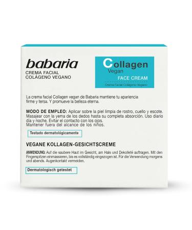 Babaria Collagen Vegan Face Cream - Best Anti-Aging & Moisturizer - Plant-Based Skin Rejuvenation - 1.7 oz - Buy Online on GoSupps.com