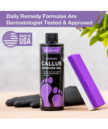 Daily Remedy Lavender Callus Remover Gel & Pumice Stone Set - Professional Strength Foot Care for Calluses, Dead Skin, and Cracked Heels - Buy Online on GoSupps.com