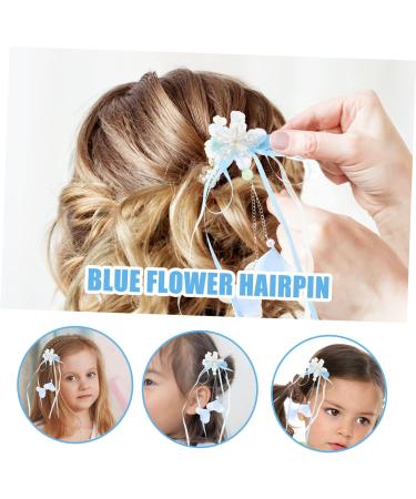 Beaupretty 5 Pairs tassel flower hair clip hair accessories for kids flower headpiece kids hair accessories flower hair accessories blue hair accessories hair clips big flower hairpin child - Buy Online on GoSupps.com