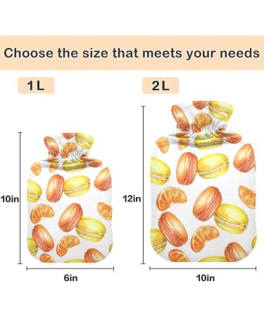 Naanle Orange Macaron Hot Water Bottle 1L Transparent Heat Bottle for Bed & Pain Relief | Heat & Cold Therapy - Buy Online on GoSupps.com