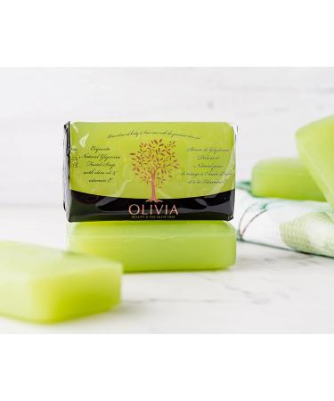 Olivia Natural Glycerin Bar Soap with Olive Oil & Vitamin E - 4.4 oz (4 Pack) - Buy Online on GoSupps.com