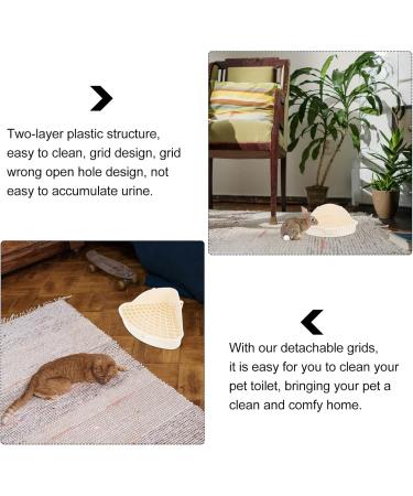 Yardwe 3pcs Box Rabbit Toilet Litter Guinea Pig Cage Tray Chinchilla Bedding Bigger Pet Bunny Pet White Pp 25X20X10CMx3pcs Whitex3pcs - Buy Online on GoSupps.com