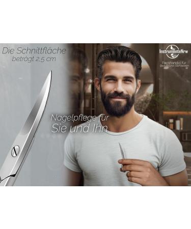 Professional Left-Handed Nail Scissors 9cm - Curved Stainless Steel with Case | Extra Sharp & Durable - Buy Online on GoSupps.com