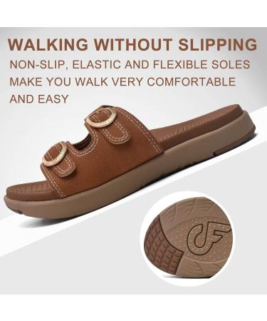 COFACE Women's Orthotic Slides - Comfortable Plantar Fasciitis Support Sandals - Buy Online on GoSupps.com