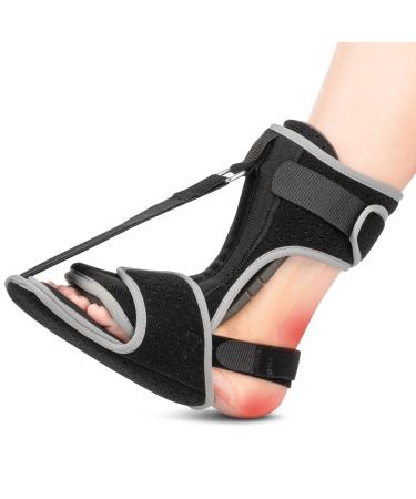 Podowo Plantar Fasciitis Night Splint 2024 Upgraded Plantar Fasciitis Brace for Women Men Plantar Fasciitis Relief Achilles Tendonitis Foot Drop Heel Pain Black