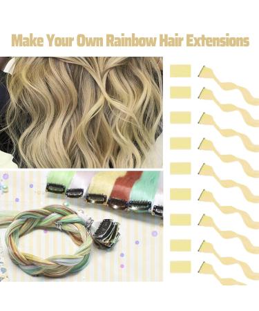 Blonde Clip-In Hair Extensions for Girls | 17 Inch Colorful Curly Wavy Highlights | 12 Pcs Kids & Women's Hair Accessories - Buy Online on GoSupps.com