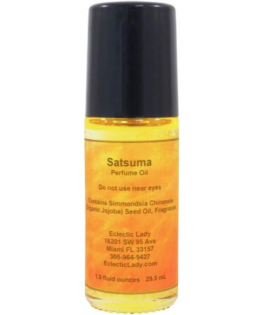 Satsuma Perfume Oil 1.0 Oz Portable Roll-On Fragrance with Long-Lasting Scent Delightful Essential Oils and Jojoba Oil For Daily Use 1 Fl Oz (Pack of 1)